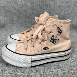 Converse Chuck Taylor All Star Eva Lift Butterflies High Top Sneakers Kids Sz 11
